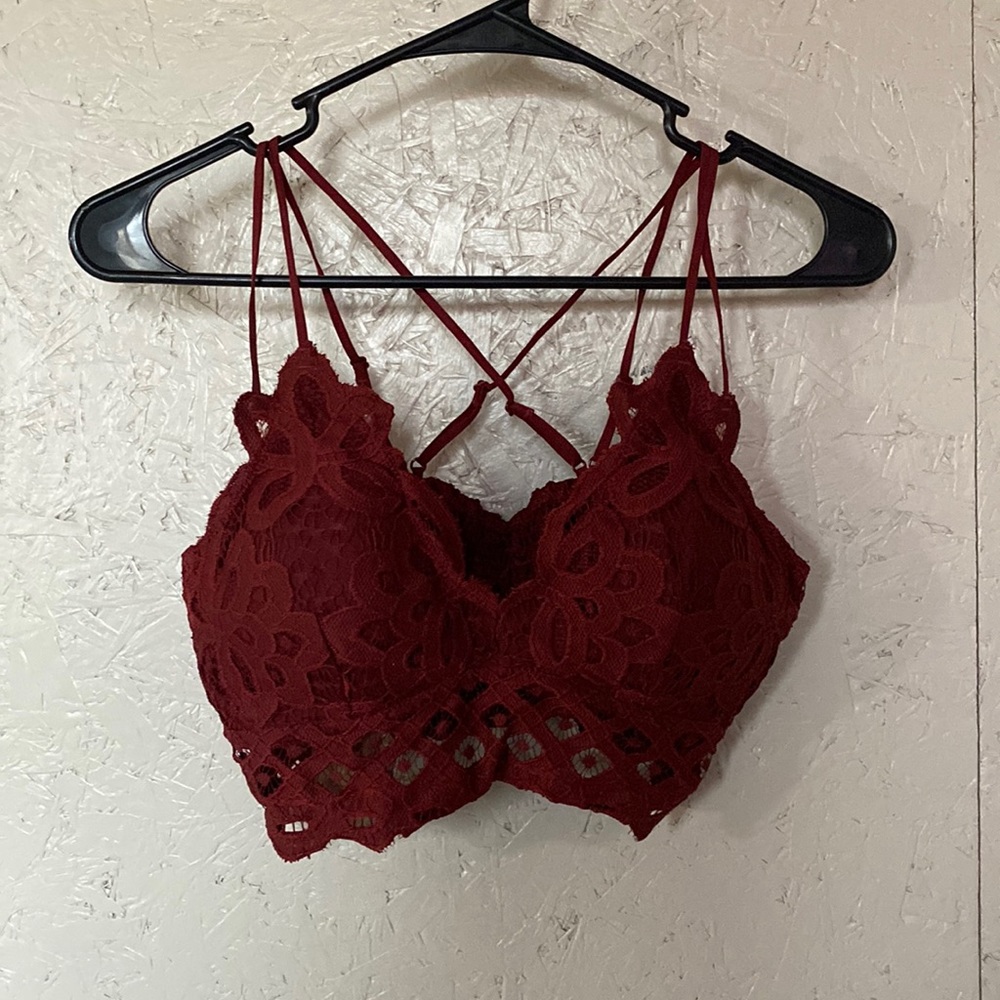 scalloped lace bralette
